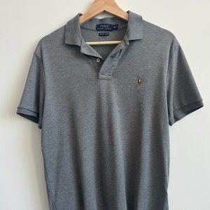 EUC Men's Polo Ralph Lauren Pima Soft Touch Polo Grey Medium